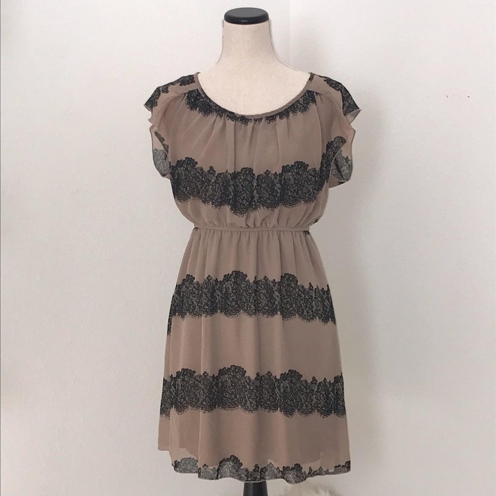 Brown & Black Dress